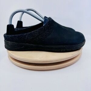 Stegmann Hallstatt Clogs Womens 9 Gray Leather Wool Lined Comfort Slip On Shoes